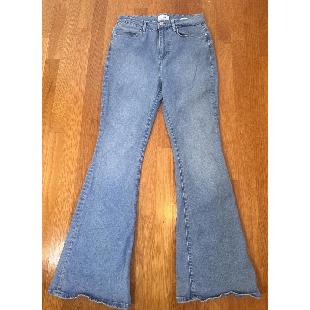 Frame Denim Jeans Le Pixie Super High Flare 29x 30 Light  Blue  High Waist